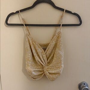 Abercrombie & Fitch Tan Twist Front Camisole